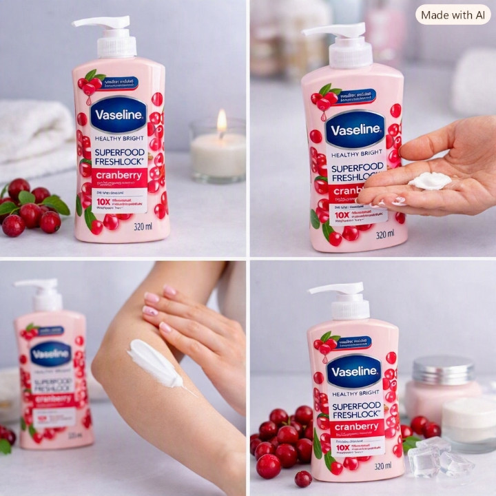 لوسیون بدن Healthy Bright Superfood Freshlock™cranberry با عصاره طبیعی کرنبری و ویتامین C
